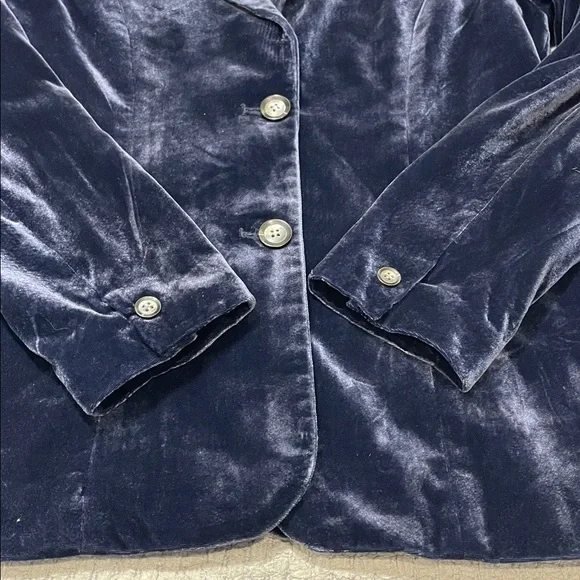 NWT’s Gorgeous Coldwater Creek Midnight Blue Velvet Blazer Size 8